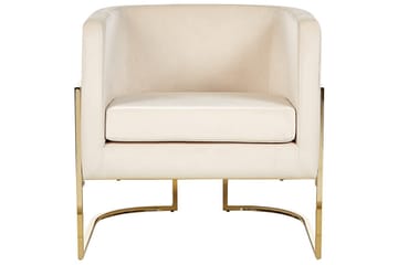 Fåtölj Sirkka - Beige, guld - Möbler - Fåtölj & stolar - Fåtölj