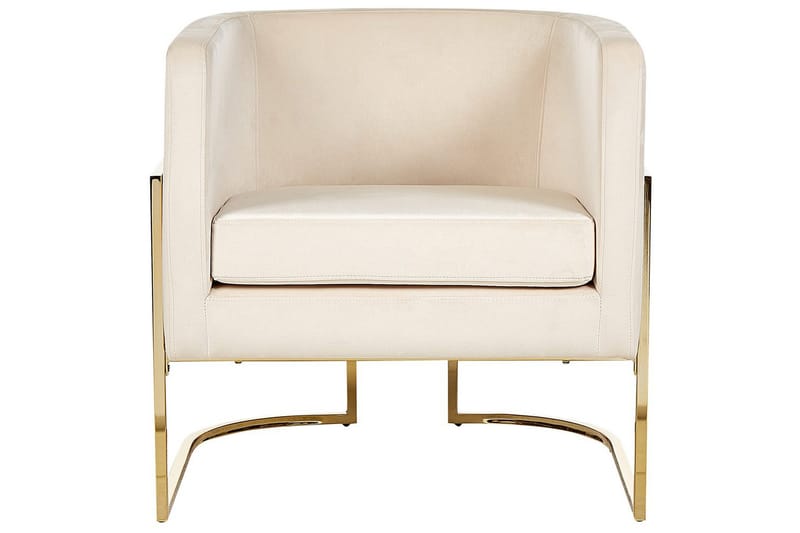Fåtölj Sirkka - Beige, guld - Möbler - Fåtölj & stolar - Fåtölj