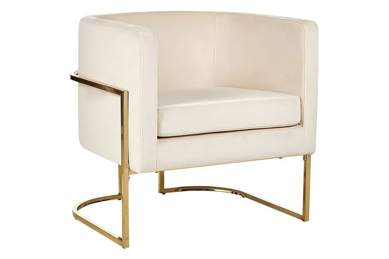 Fåtölj Sirkka, Beige/guld