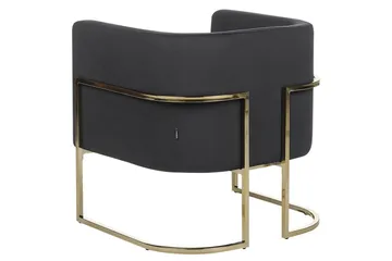 Fåtölj Sirkka - Svart, guld - Möbler - Fåtölj & stolar - Fåtölj