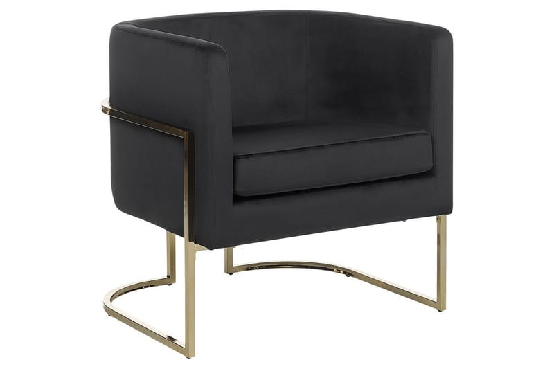 Fåtölj Sirkka, Svart, guld