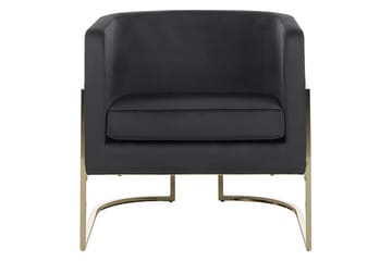 Fåtölj Sirkka - Svart, guld - Möbler - Fåtölj & stolar - Fåtölj