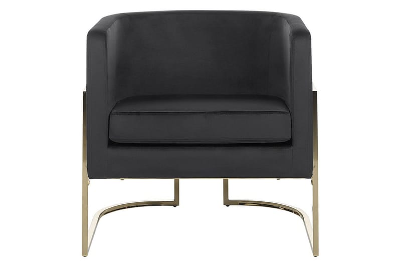 Fåtölj Sirkka - Svart, guld - Möbler - Fåtölj & stolar - Fåtölj