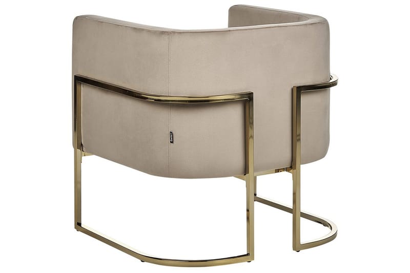 Fåtölj Sirkka - Taupe, guld - Möbler - Fåtölj & stolar - Fåtölj