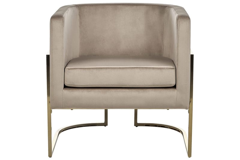 Fåtölj Sirkka - Taupe, guld - Möbler - Fåtölj & stolar - Fåtölj