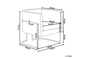Fåtölj Sirkka - Taupe, guld - Möbler - Fåtölj & stolar - Fåtölj