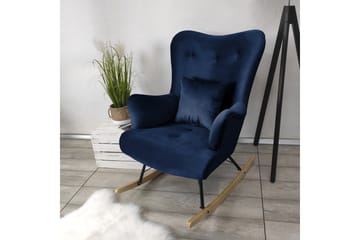 Skandynawski Fåtölj - Sammet/Blå - Möbler - Fåtölj & stolar - Fåtölj - Sammetsfåtölj