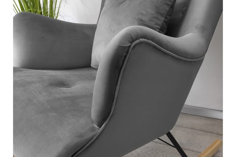 Skandynawski Fåtölj - Sammet/Blå - Möbler - Fåtölj & stolar - Fåtölj - Sammetsfåtölj