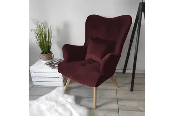 Skandynawski Fåtölj - Sammet/Lila/Röd - Möbler - Fåtölj & stolar - Fåtölj - Sammetsfåtölj