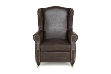 Öronlappsfåtölj Cesaro Vintagetyg - Brun - Möbler - Fåtölj & stolar - Fåtölj - Skinnfåtölj & läderfåtölj