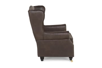 Öronlappsfåtölj Cesaro Vintagetyg - Brun - Möbler - Fåtölj & stolar - Fåtölj - Skinnfåtölj & läderfåtölj