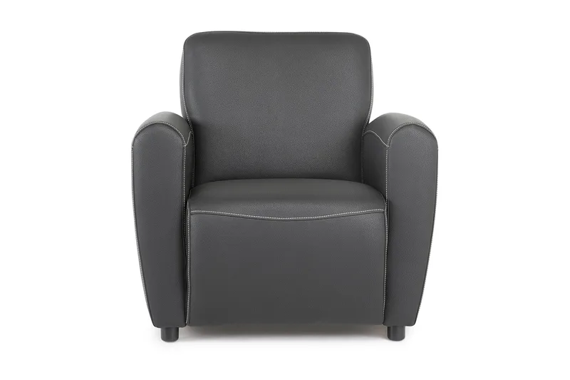 Aston Fåtölj Bonded Leather - Svart - Möbler - Fåtölj & stolar - Fåtölj - Skinnfåtölj & läderfåtölj