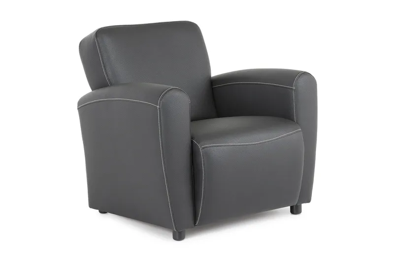 Aston Fåtölj Bonded Leather, Svart