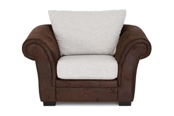 Fåtölj Aspen Brun/Beige - Brun - Möbler - Fåtölj & stolar - Fåtölj - Skinnfåtölj & läderfåtölj