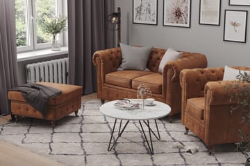 Fåtölj Chester Deluxe Vintage - Cognac - Möbler - Fåtölj & stolar - Fåtölj - Skinnfåtölj & läderfåtölj