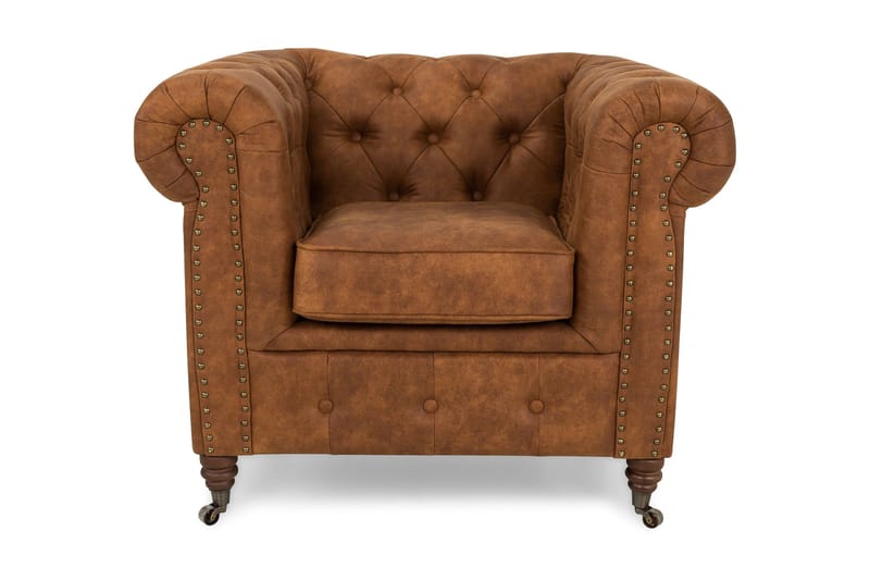 Fåtölj Chester Deluxe Vintage - Cognac - Möbler - Fåtölj & stolar - Fåtölj - Skinnfåtölj & läderfåtölj