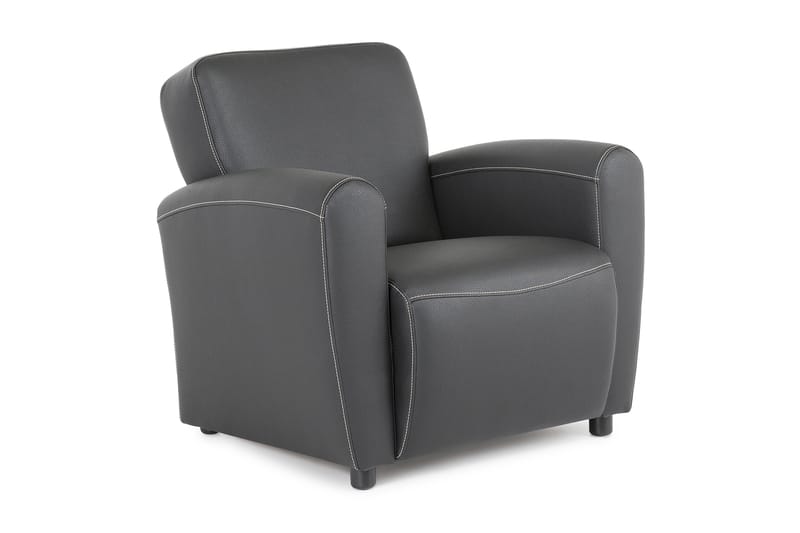 Fåtölj Manchester Svart - Bonded Leather - Möbler - Fåtölj & stolar - Fåtölj - Skinnfåtölj & läderfåtölj