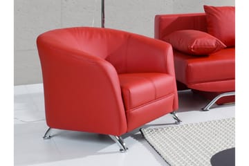 Fåtölj Olier 86x77x68 cm - Röd - Möbler - Fåtölj & stolar - Fåtölj - Skinnfåtölj & läderfåtölj