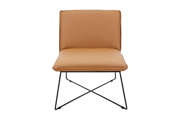 Loungefåtölj Cirino Konstläder - Cognac - Möbler - Fåtölj & stolar - Fåtölj - Skinnfåtölj & läderfåtölj