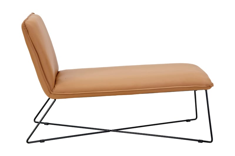 Loungefåtölj Cirino Konstläder - Cognac - Möbler - Fåtölj & stolar - Fåtölj - Skinnfåtölj & läderfåtölj