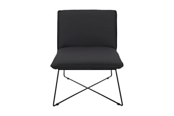Loungefåtölj Cirino Konstläder - Svart - Möbler - Fåtölj & stolar - Fåtölj - Skinnfåtölj & läderfåtölj