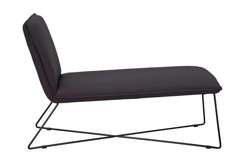 Loungefåtölj Cirino Konstläder - Svart - Möbler - Fåtölj & stolar - Fåtölj - Skinnfåtölj & läderfåtölj