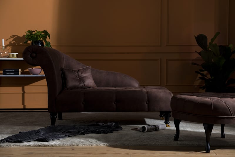 Schäslong Thunia - Vintage Brun - Möbler - Fåtölj & stolar - Fåtölj - Skinnfåtölj & läderfåtölj