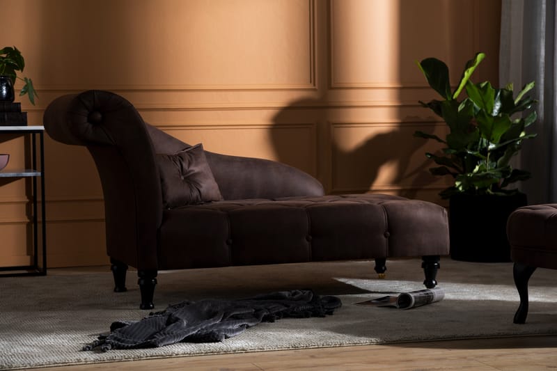 Schäslong Thunia - Vintage Brun - Möbler - Fåtölj & stolar - Fåtölj - Skinnfåtölj & läderfåtölj