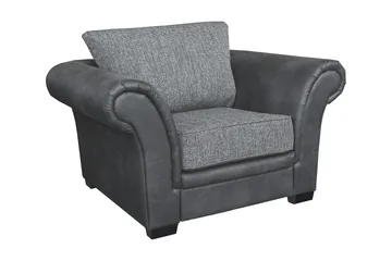 Toronto Fåtölj - Svart/Mörkgrå - Möbler - Fåtölj & stolar - Fåtölj - Skinnfåtölj & läderfåtölj