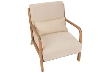 Fåtölj Skovde - Beige, ljust trä - Möbler - Fåtölj & stolar - Fåtölj