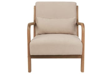 Fåtölj Skovde - Beige, ljust trä - Möbler - Fåtölj & stolar - Fåtölj