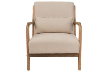 Fåtölj Skovde - Beige, ljust trä - Möbler - Fåtölj & stolar - Fåtölj