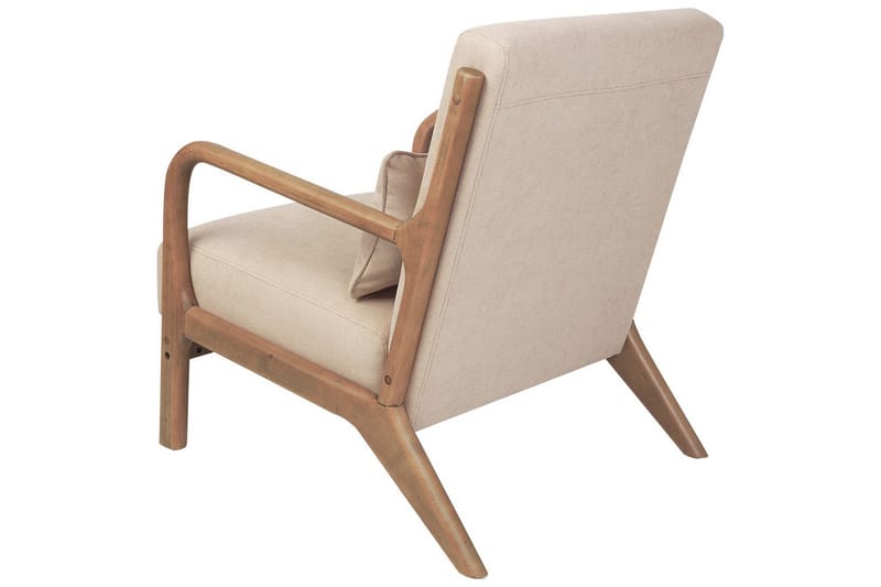 Fåtölj Skovde - Beige, ljust trä - Möbler - Fåtölj & stolar - Fåtölj
