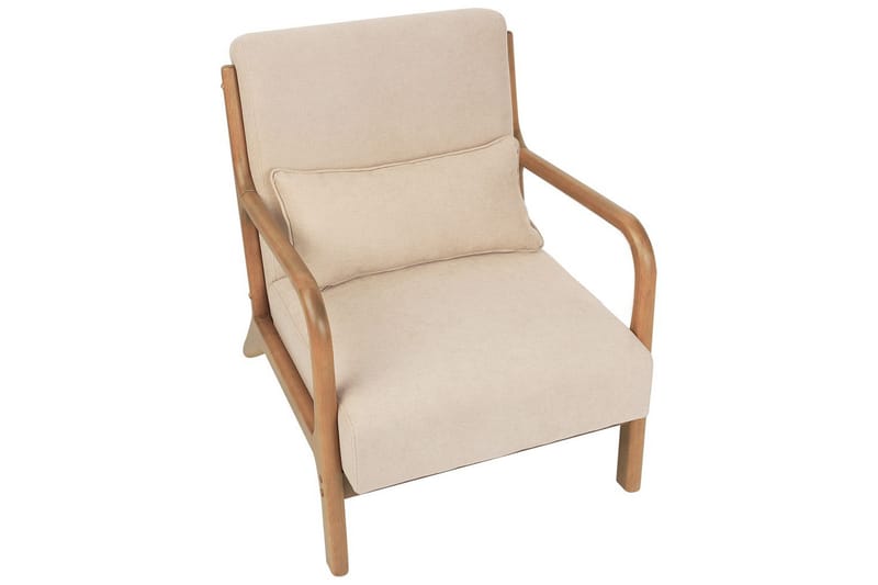 Fåtölj Skovde - Beige, ljust trä - Möbler - Fåtölj & stolar - Fåtölj