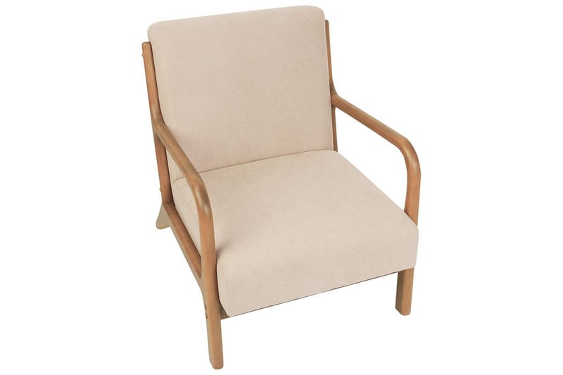 Fåtölj Skovde - Beige, ljust trä - Möbler - Fåtölj & stolar - Fåtölj