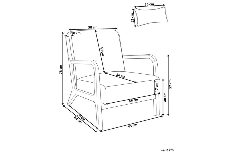 Fåtölj Skovde - Beige, ljust trä - Möbler - Fåtölj & stolar - Fåtölj