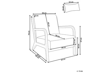 Fåtölj Skovde - Ljusbeige, ljust trä - Möbler - Fåtölj & stolar - Fåtölj