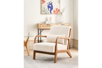 Fåtölj Skovde - Ljusbeige, ljust trä - Möbler - Fåtölj & stolar - Fåtölj