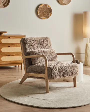 Fåtölj Skovde - Taupe - Möbler - Fåtölj & stolar - Fåtölj