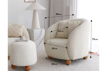 Slon Teddy Fåtölj - Vit - Möbler - Fåtölj & stolar - Fåtölj