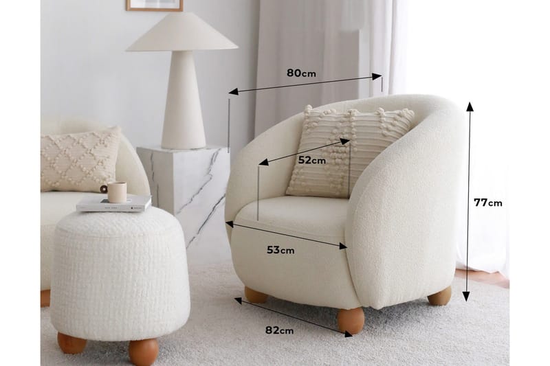 Slon Teddy Fåtölj - Vit - Möbler - Fåtölj & stolar - Fåtölj