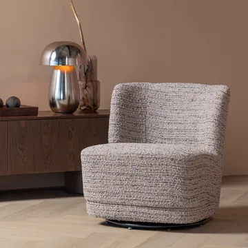 Snurrfåtölj Atty - Beige Melange - Möbler - Fåtölj & stolar - Fåtölj - Fåtölj utan armstöd