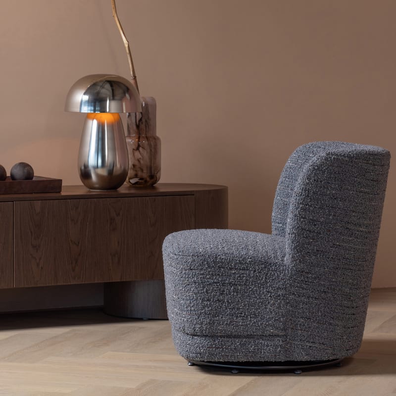 Snurrfåtölj Atty - Grå Melange - Möbler - Fåtölj & stolar - Fåtölj