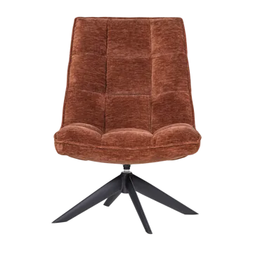 Snurrfåtölj Jouke - Rostbrun - Möbler - Fåtölj & stolar - Fåtölj - Fåtölj utan armstöd