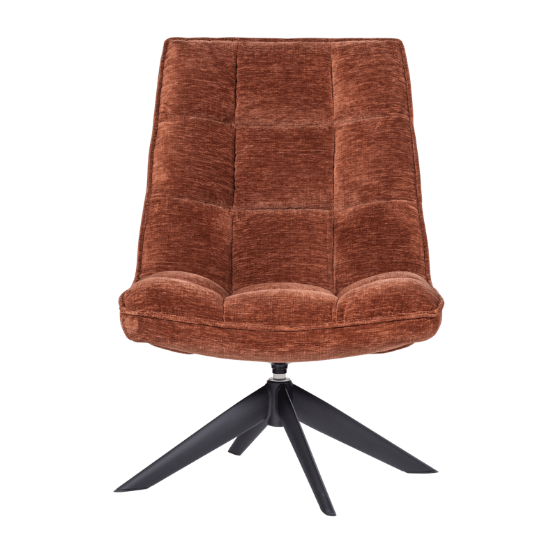 Snurrfåtölj Jouke - Rostbrun - Möbler - Fåtölj & stolar - Fåtölj - Fåtölj utan armstöd
