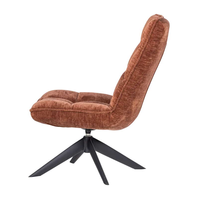 Snurrfåtölj Jouke - Rostbrun - Möbler - Fåtölj & stolar - Fåtölj - Fåtölj utan armstöd