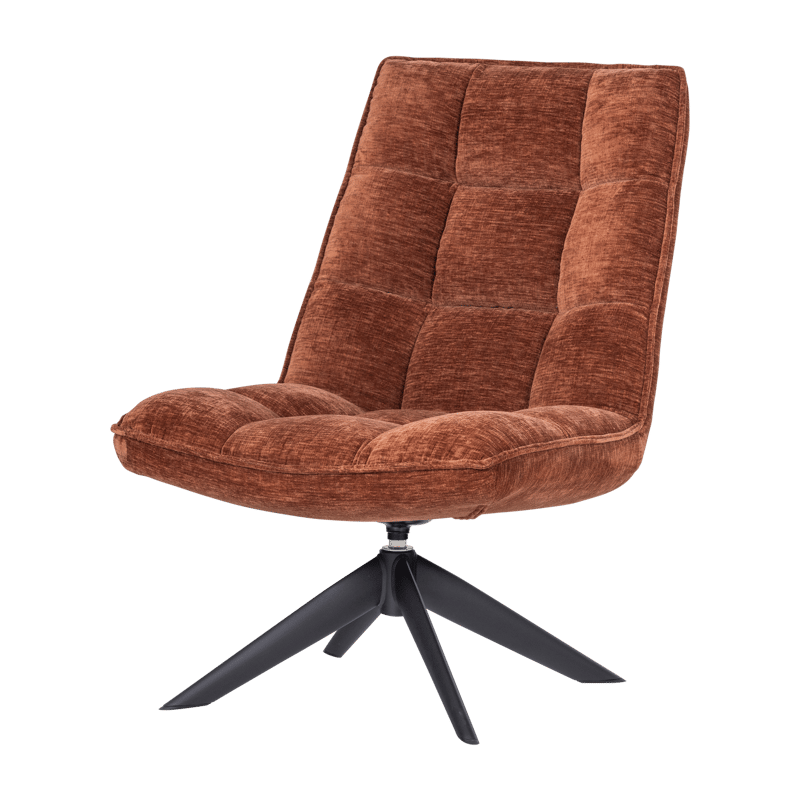 Snurrfåtölj Jouke, Rostbrun
