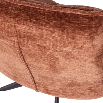 Snurrfåtölj Jouke - Rostbrun - Möbler - Fåtölj & stolar - Fåtölj - Fåtölj utan armstöd