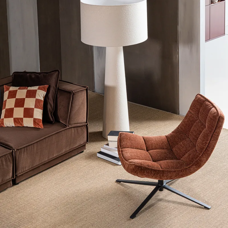 Snurrfåtölj Maudi - Brun - Möbler - Fåtölj & stolar - Fåtölj - Fåtölj utan armstöd