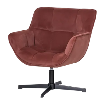 Snurrfåtölj Wibo - Vinröd - Möbler - Fåtölj & stolar - Fåtölj